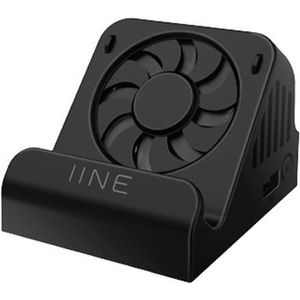 Iine Draagbare Video Conversion Base met Fan Cooling HDMI Video Converter voor Nintendo Switch (Black-L388)