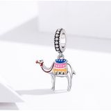 S925 Sterling Silver Pendant Camel Beads DIY Bracelet Necklace Accessories