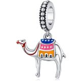 S925 Sterling Silver Pendant Camel Beads DIY Bracelet Necklace Accessories