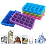 15 Grids DIY Big Ice Cube Mold Square Shape Silicone Ice Tray Fruit Ice Cream Maker(Dark Blue)