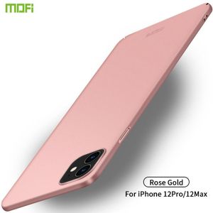 For iPhone 12 Pro / 12 Max 6.1 MOFI Frosted PC Ultra-thin Hard Case(Rose gold)