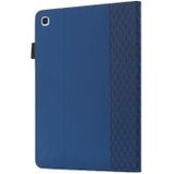 Voor Samsung Galaxy Tab A7 10.4 2020 T500 / T505 Rhombus Skin Feel Horizontale Flip Tablet Lederen Case met kaartslots & houder (Royal Blue)