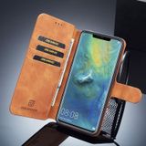 DG.MING Retro Oil Side Horizontal Flip Case for Huawei Mate 20 Pro  with Holder & Card Slots & Wallet (Brown)