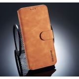 DG.MING Retro Oil Side Horizontal Flip Case for Huawei Mate 20 Pro  with Holder & Card Slots & Wallet (Brown)