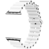 Oceaan siliconen metalen hoofd horlogeband voor Apple Watch Ultra 49 mm / serie 8 & 7 45 mm / SE 2 & 6 & SE & 5 & 4 44 mm / 3 & 2 & 1 42 mm