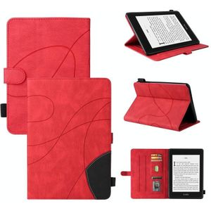 Voor Amazon Kindle Paperwhite 4/3/2 / 1 Dual-Color Splicing Horizontale Flip PU Lederen Case met Houder & Card Slots & Slaap / Weks-up functie