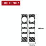 2 PCS / Set Carbon Fiber Car Central Control Volume Switch Decorative Sticker for Toyota Tundra 2014-2018  Left Right Driving Universal