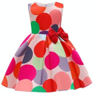 GirlsVest Skirt Dot Print Princess Dress (Color:Photo Color Size:130)