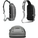 Ozuko 9283 Men Outdoor Anti-theft Chest Bag Rivet Messenger Bag with External USB Charging Port(Black)