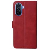 Voor Huawei nova Y70/Y70 Plus/Geniet van 50 Klassieke Kalf Textuur Flip Lederen Telefoon Case (Rood)