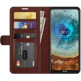 For Nokia X10/X20 R64 Texture Single Horizontal Flip Protective Case with Holder & Card Slots & Wallet& Photo Frame(Brown)