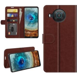 For Nokia X10/X20 R64 Texture Single Horizontal Flip Protective Case with Holder & Card Slots & Wallet& Photo Frame(Brown)