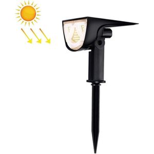 Solar Projection Light Outdoor IP65 Waterproof LED Landscape Garden Ground Plug Light Decorative Lawn Lamp (White Light)