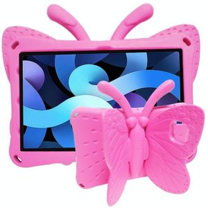 Voor Samsung Galaxy Tab A8 10.5 Vlinder Beugel Kids EVA Shockproof Tablet Case(Rose Red)