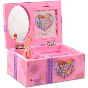 Girly Heart Dancing Girl Jewelry Storage Music Box  Style:Love(Purple)