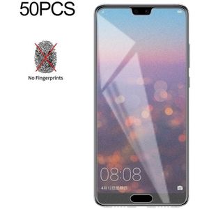 50 PCS Non-Full Matte Frosted Tempered Glass Film for Huawei P20 Pro  No Retail Package