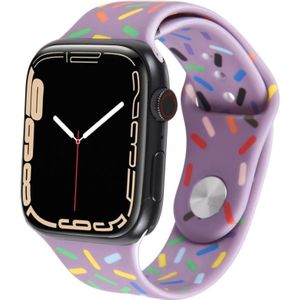 Rainbow Raindrops siliconen horlogeband voor Apple Watch 7 45 mm