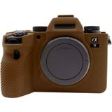 PULUZ Soft Silicone Protective Case for Sony ILCE-9M2/ Alpha 9 II / A92(Coffee)