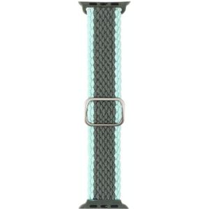 Nylon Braid Watchband voor Apple Watch Series 7 41mm / 6 & SE & 5 & 4 40mm / 3 & 2 & 1 38mm (Mint Green + Army Green)