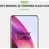 For OnePlus 8 MOFI 9H 3D Explosion Proof Thermal Bending Full Screen Covered Tempered Glass Film(Black)
