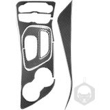 4 PCS / Set Carbon Fiber Car Central Control Gear Decorative Sticker for Dodge Challenger 2015 to Now  Left Driving