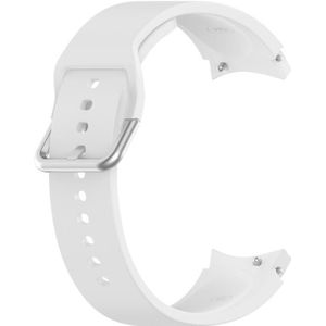 Voor Samung Galaxy Watch4 40mm / 44mm Siliconen Zilver Ronde Gesp Vervanging Strap Horlogeband