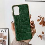 Voor Samsung Galaxy A33 5G Krokodil Textuur Lederen Galvaniseren Telefoon Case (Donkergroen)