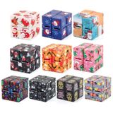 3 STUKS Oneindige Magische Kubus Halloween & Kerst Thema Decompressie Pocket Cube Tweede Orde Kubus Speelgoed (No.335k-5 Skull Black)