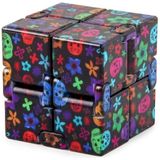 3 STUKS Oneindige Magische Kubus Halloween & Kerst Thema Decompressie Pocket Cube Tweede Orde Kubus Speelgoed (No.335k-5 Skull Black)