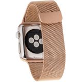 For Apple Watch 38mm Milanese Loop Magnetic Stainless Steel Watchband(Rose Gold)