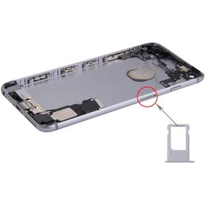 Batterij terug dekken vergadering met Kaarthouder voor iPhone 6s Plus(Grey)