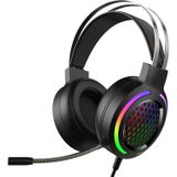 FOREV G99 USB RGBHEAD-gemonteerde bekabelde headset met microfoon  stijl: 7.1 kanaal (kleurrijk licht zwart)