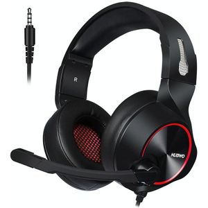 NUBWO N11 Gaming Subwoofer Headphone with Mic  Style:Single 3.5mm(Black and Red )