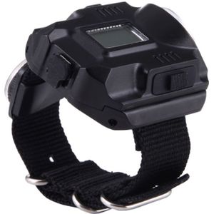 HT-8008 Multi-functional Rechargeable LED Flashlight Watch with Compass & Red Laser