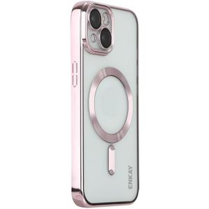 Voor iPhone 15 Plus ENKAY Hat-Prince Magsafe Electroplated TPU Clear Shockproof Phone Case