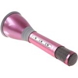 K068 Portable 2 in 1 Bluetooth Home KTV Handheld Microphone + Speaker  Compatible with iPhone & Android Smart Phone  for Live Broadcast  Show  KTV  etc (Rose Gold)