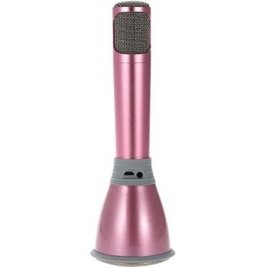 K068 Portable 2 in 1 Bluetooth Home KTV Handheld Microphone + Speaker  Compatible with iPhone & Android Smart Phone  for Live Broadcast  Show  KTV  etc (Rose Gold)