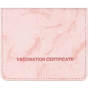 3 PCS CPVC1004 Marble Pattern Card Holder ID Card Case PU Protective Case(Pink)