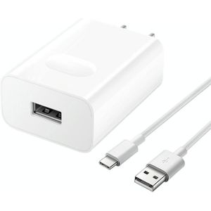 Originele Honor AP404 USB Super Snelle LADINGLader (max. 22.5W SE) met 1M 3A USB naar USB-C / Type-C-gegevenskabel  US Plug (White)
