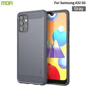 For Samsung Galaxy A32 5G MOFI Gentleness Series Brushed Texture Carbon Fiber Soft TPU Case(Grey)