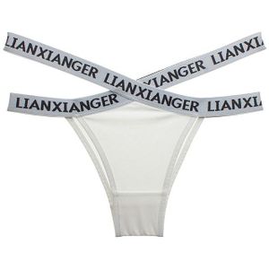 Sporty Style Design Ladies Panties Thongs  Size:One Size(White)
