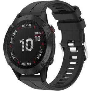 Voor Garmin Fenix 6 Pro GPS 22 mm Solid Color Silicone Watch Band