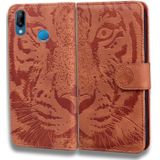For Huawei P20 Lite / nova 3e Tiger Embossing Pattern Horizontal Flip Leather Case with Holder & Card Slots & Wallet(Brown)
