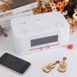 A8 Charging Base Audio NFC Bluetooth Speaker Alarm Clock  Specification: EU Plug(White)