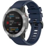 For Garmin Fenix 6 22mm Quick Release Official Texture Wrist Strap Watchband with Plastic Button(Midnight Blue)