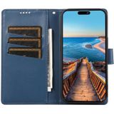 Voor OPPO Reno9 PU lederen textuur reliflijn telefoonhoes