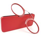 Mini Clip Nose Style Presbyopic Glasses without Temples  Positive Diopters:+2.50(Red)