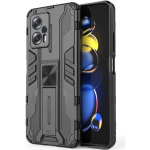 Voor Xiaomi Redmi Note 11t Pro 5G China Supersonic PC + TPU Shock-Proof Protective Phone Case met houder
