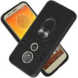 For Motorola Moto E5(EU Version) / G6 Play 2 in 1 Armour Series PC + TPU Protective Case with Ring Holder(Black)