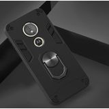 For Motorola Moto E5(EU Version) / G6 Play 2 in 1 Armour Series PC + TPU Protective Case with Ring Holder(Black)